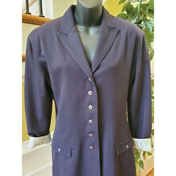 Vintage CRISCA Navy Blue Wool Size 38  (medium) - Picture 2 of 11